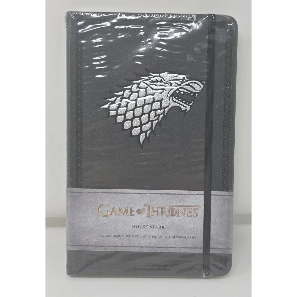 Game of Thrones House Stark Journal Black Sealed NWT Winter is Coming Dragon